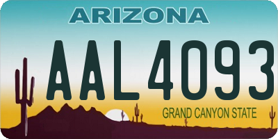 AZ license plate AAL4093