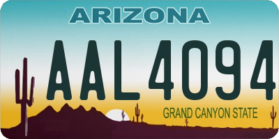 AZ license plate AAL4094