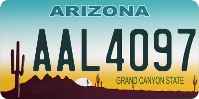 AZ license plate AAL4097