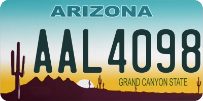 AZ license plate AAL4098