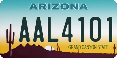 AZ license plate AAL4101