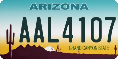 AZ license plate AAL4107