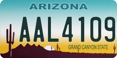 AZ license plate AAL4109