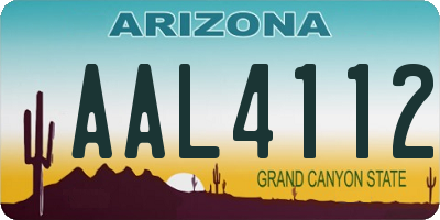 AZ license plate AAL4112