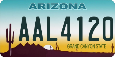 AZ license plate AAL4120