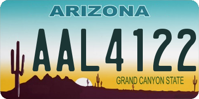 AZ license plate AAL4122