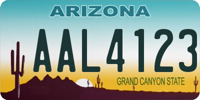 AZ license plate AAL4123