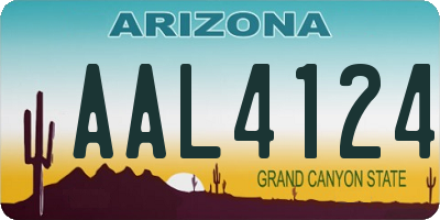 AZ license plate AAL4124