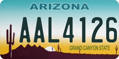 AZ license plate AAL4126