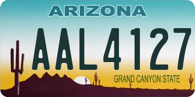 AZ license plate AAL4127