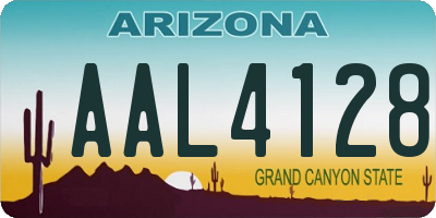 AZ license plate AAL4128