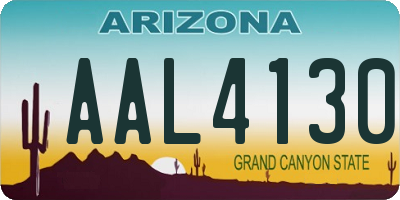 AZ license plate AAL4130