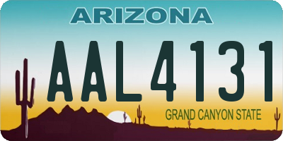 AZ license plate AAL4131