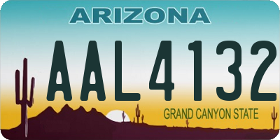 AZ license plate AAL4132