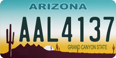 AZ license plate AAL4137