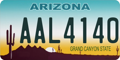 AZ license plate AAL4140