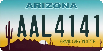 AZ license plate AAL4141