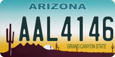 AZ license plate AAL4146