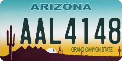 AZ license plate AAL4148