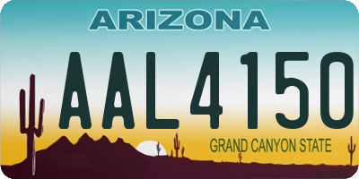 AZ license plate AAL4150