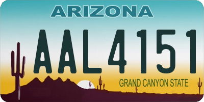 AZ license plate AAL4151