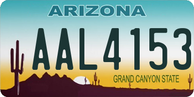 AZ license plate AAL4153