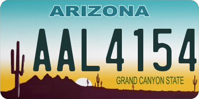 AZ license plate AAL4154