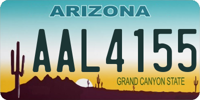 AZ license plate AAL4155