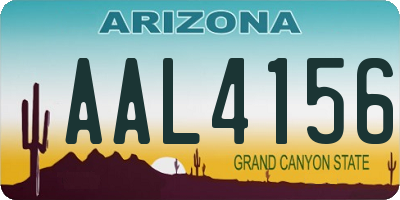 AZ license plate AAL4156