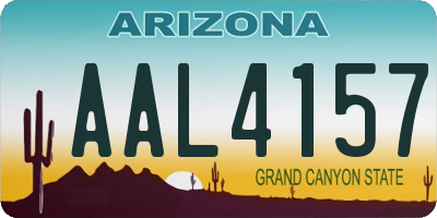 AZ license plate AAL4157