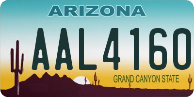 AZ license plate AAL4160