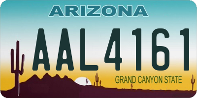 AZ license plate AAL4161