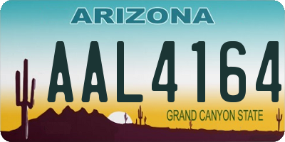 AZ license plate AAL4164