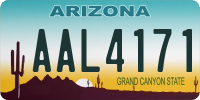 AZ license plate AAL4171