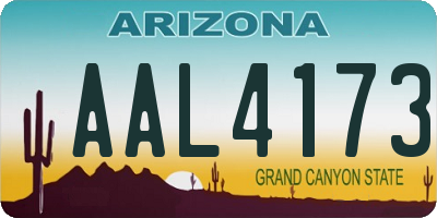 AZ license plate AAL4173