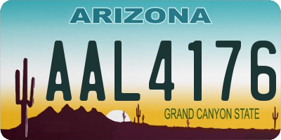 AZ license plate AAL4176