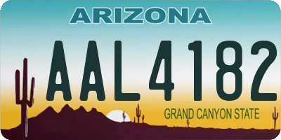 AZ license plate AAL4182