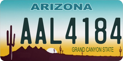 AZ license plate AAL4184