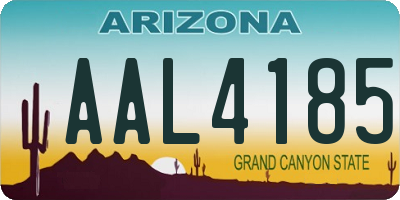 AZ license plate AAL4185