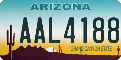 AZ license plate AAL4188