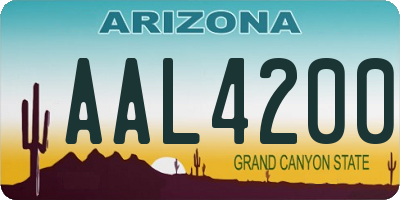 AZ license plate AAL4200