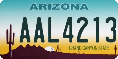 AZ license plate AAL4213