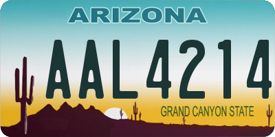 AZ license plate AAL4214