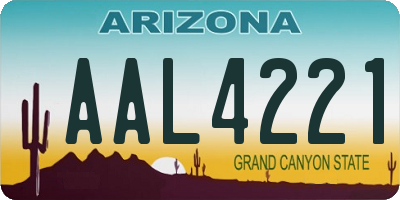 AZ license plate AAL4221