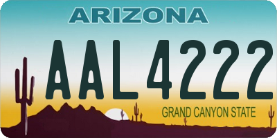 AZ license plate AAL4222