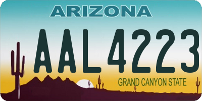 AZ license plate AAL4223