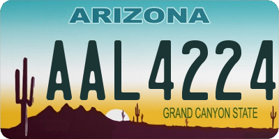 AZ license plate AAL4224