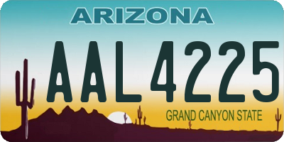 AZ license plate AAL4225