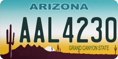 AZ license plate AAL4230