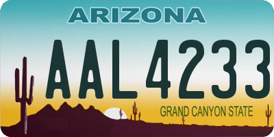 AZ license plate AAL4233